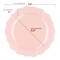 Pearl Pink Round Lotus Plastic Appetizer/Salad Plates - 7.5" (120 Plates)